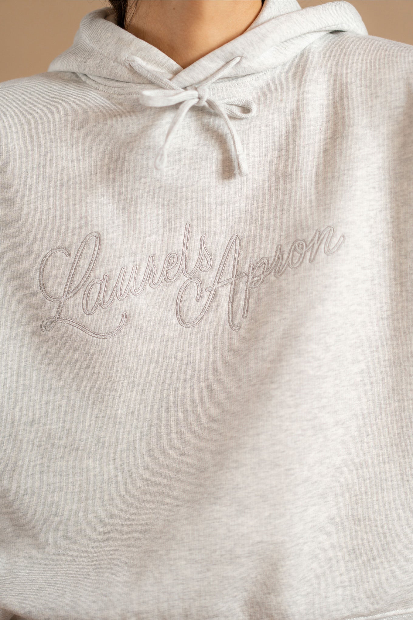 Kapuzenpullover – grau meliert