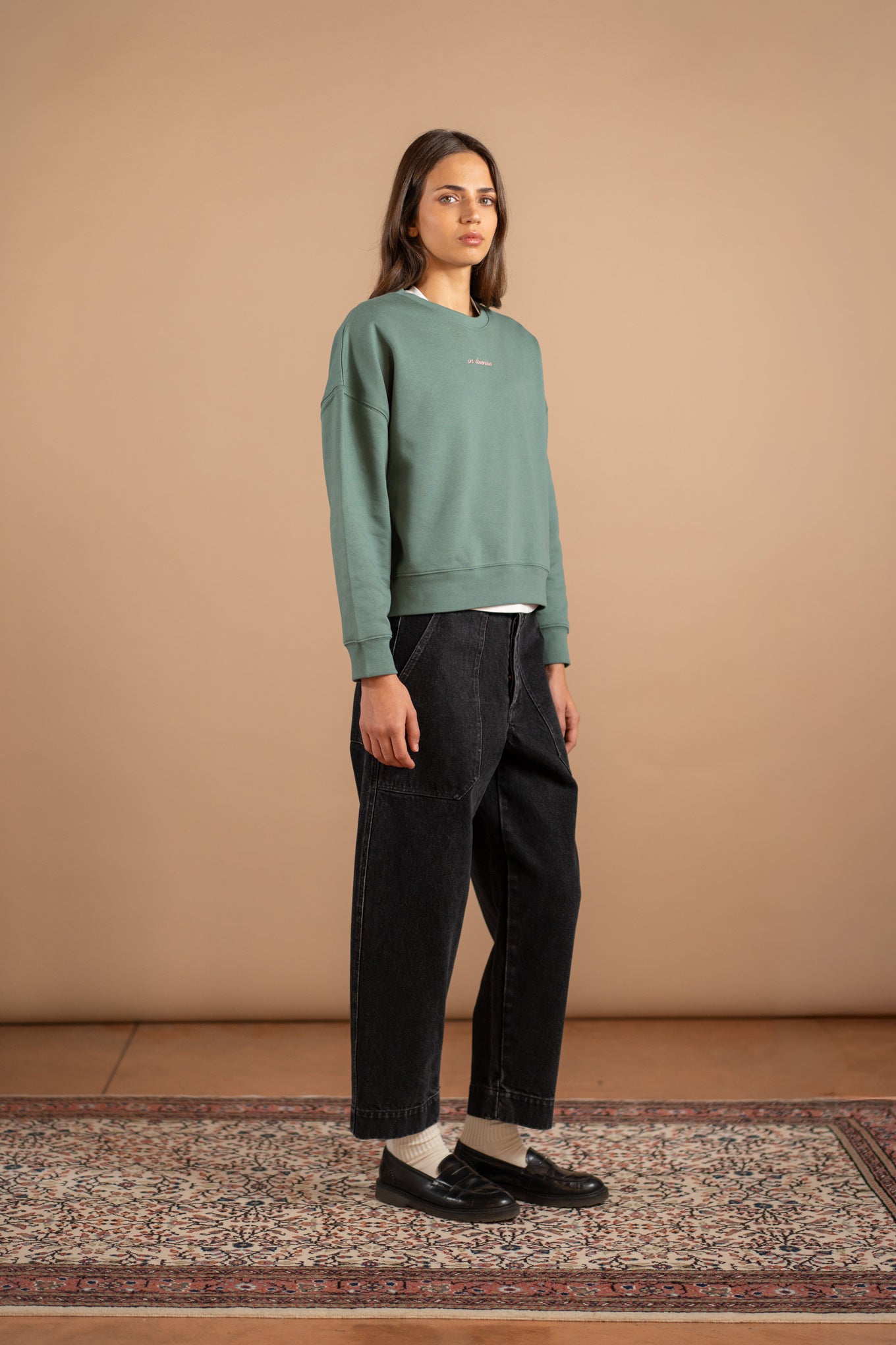 Sweatshirt „In divenire“ – Eukalyptusgrün