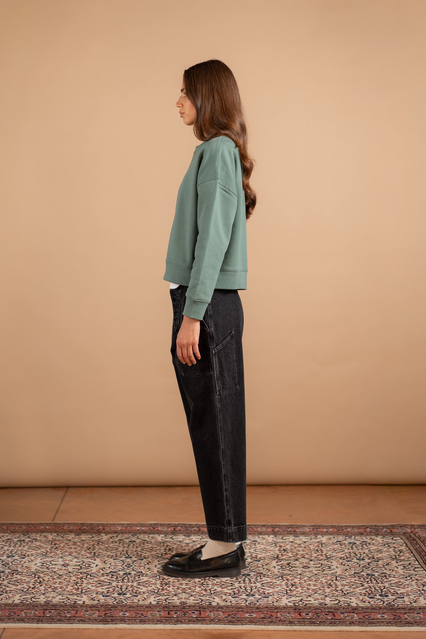 Sweatshirt „In divenire“ – Eukalyptusgrün