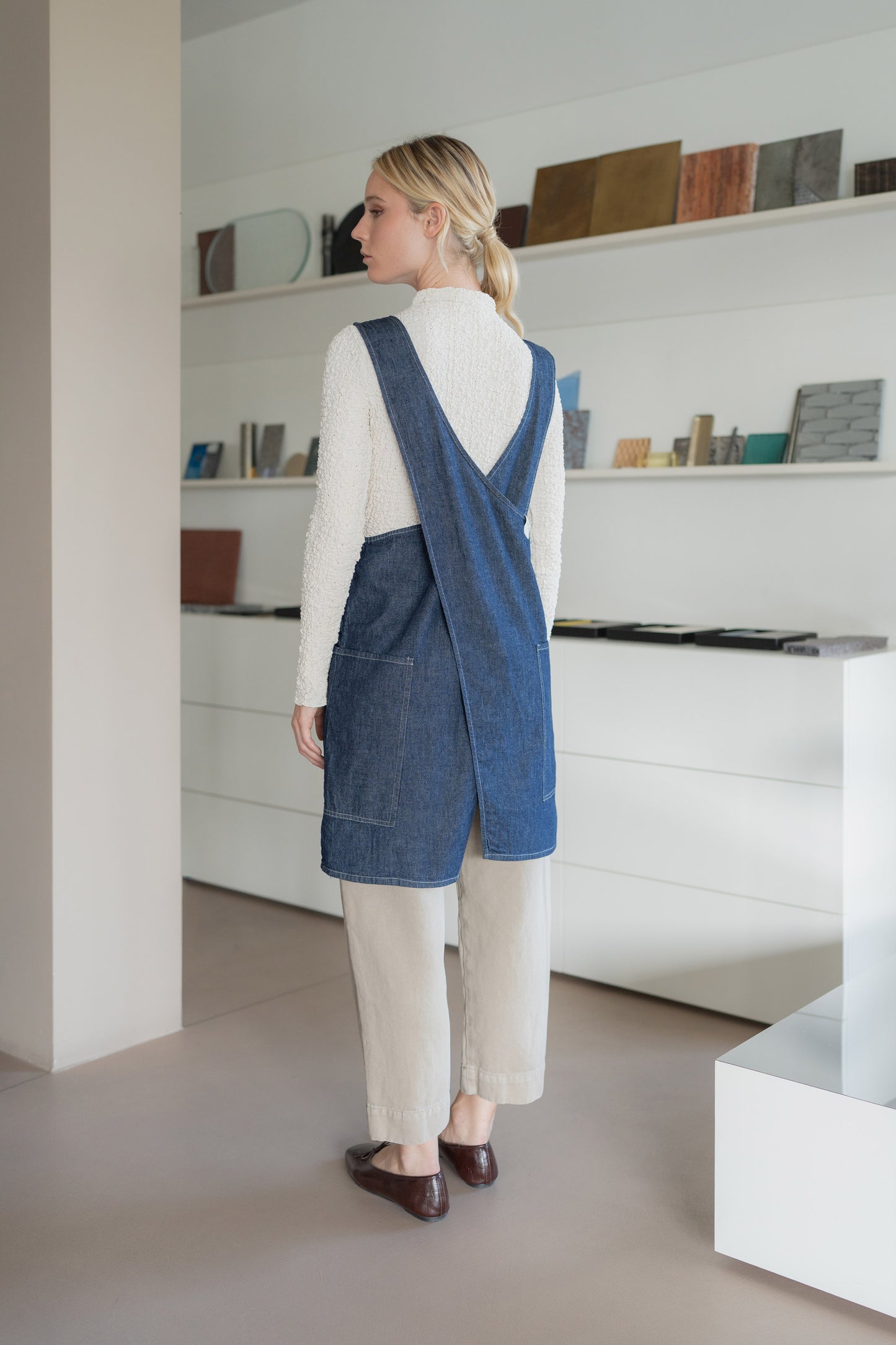 Grembiule/Vestito donna - Jeans Cotone-Canapa