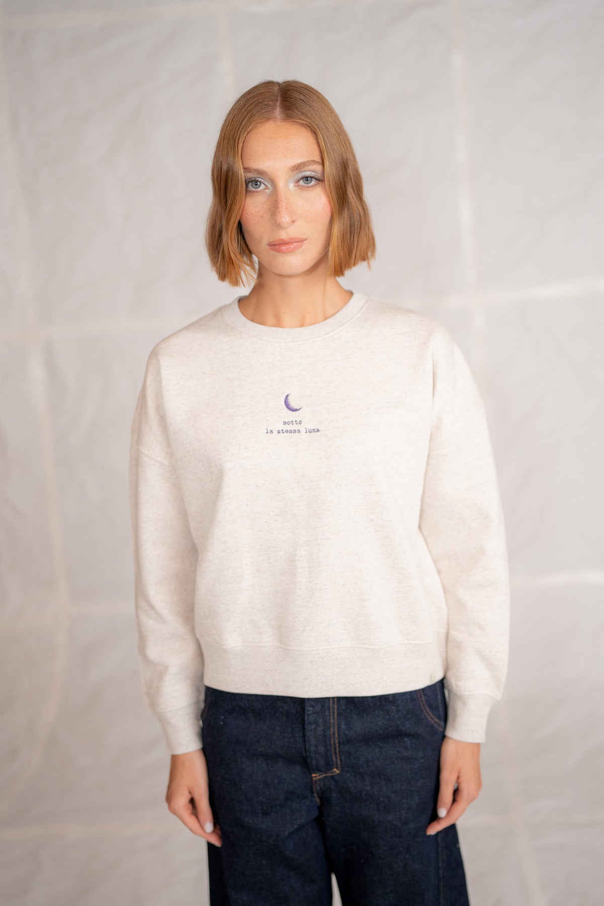 Sweatshirt „In divenire“ – Naturfarben