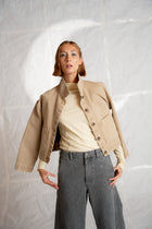 Giacca GA01 in cotone - Beige Old washed