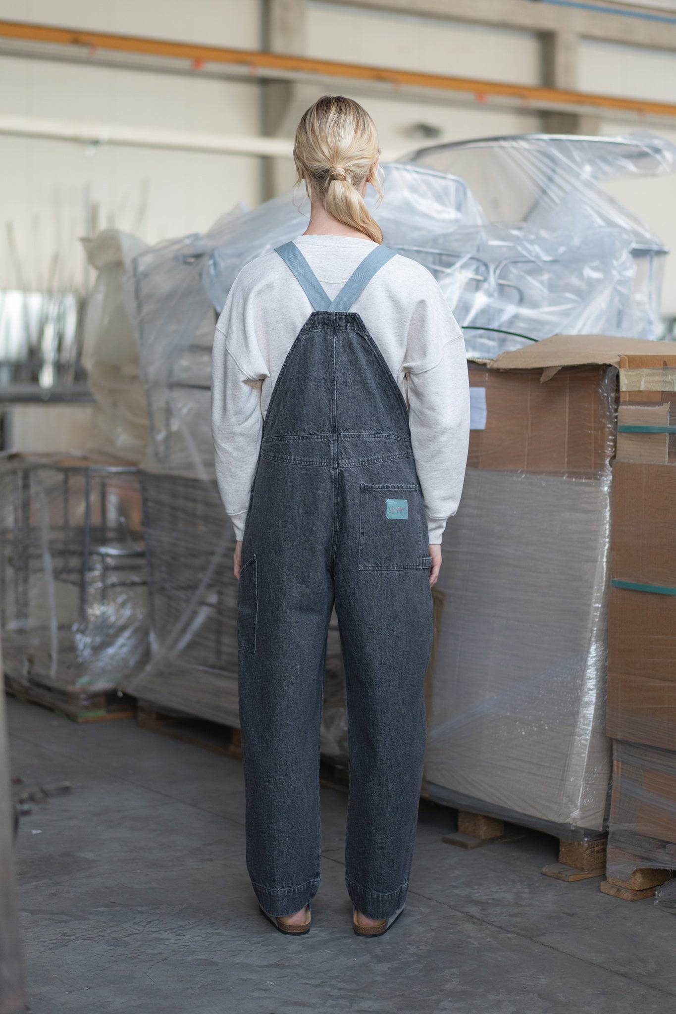 Latzhose Apollo Jeans – Schwarz stonewashed