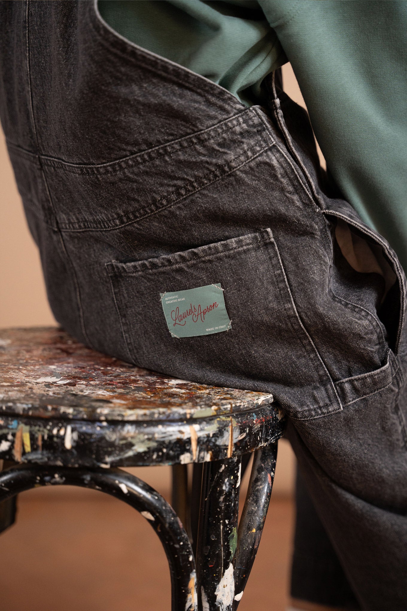 Latzhose Apollo Jeans – Schwarz stonewashed