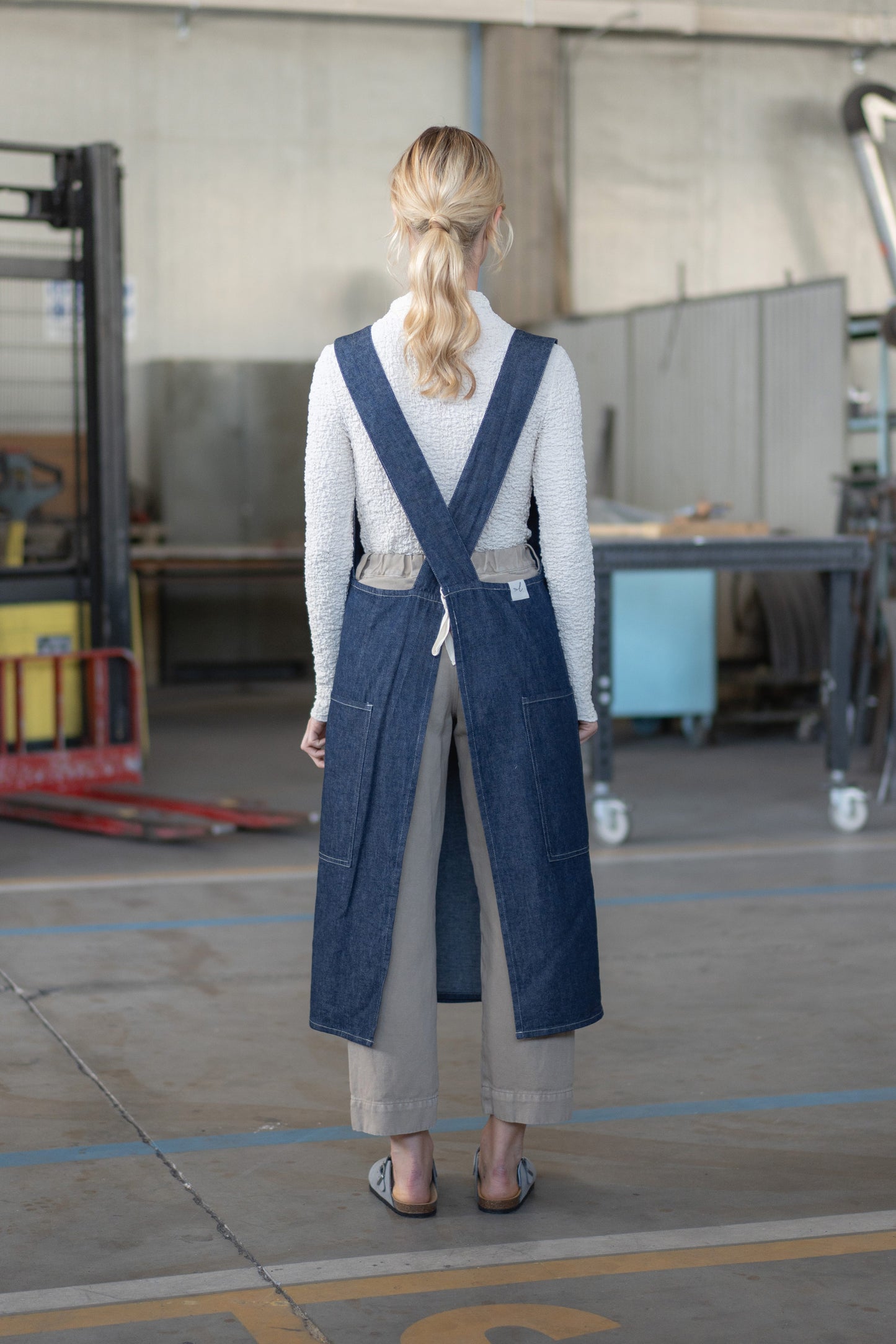 Grembiule Split-leg donna - Jeans Cotone-Canapa