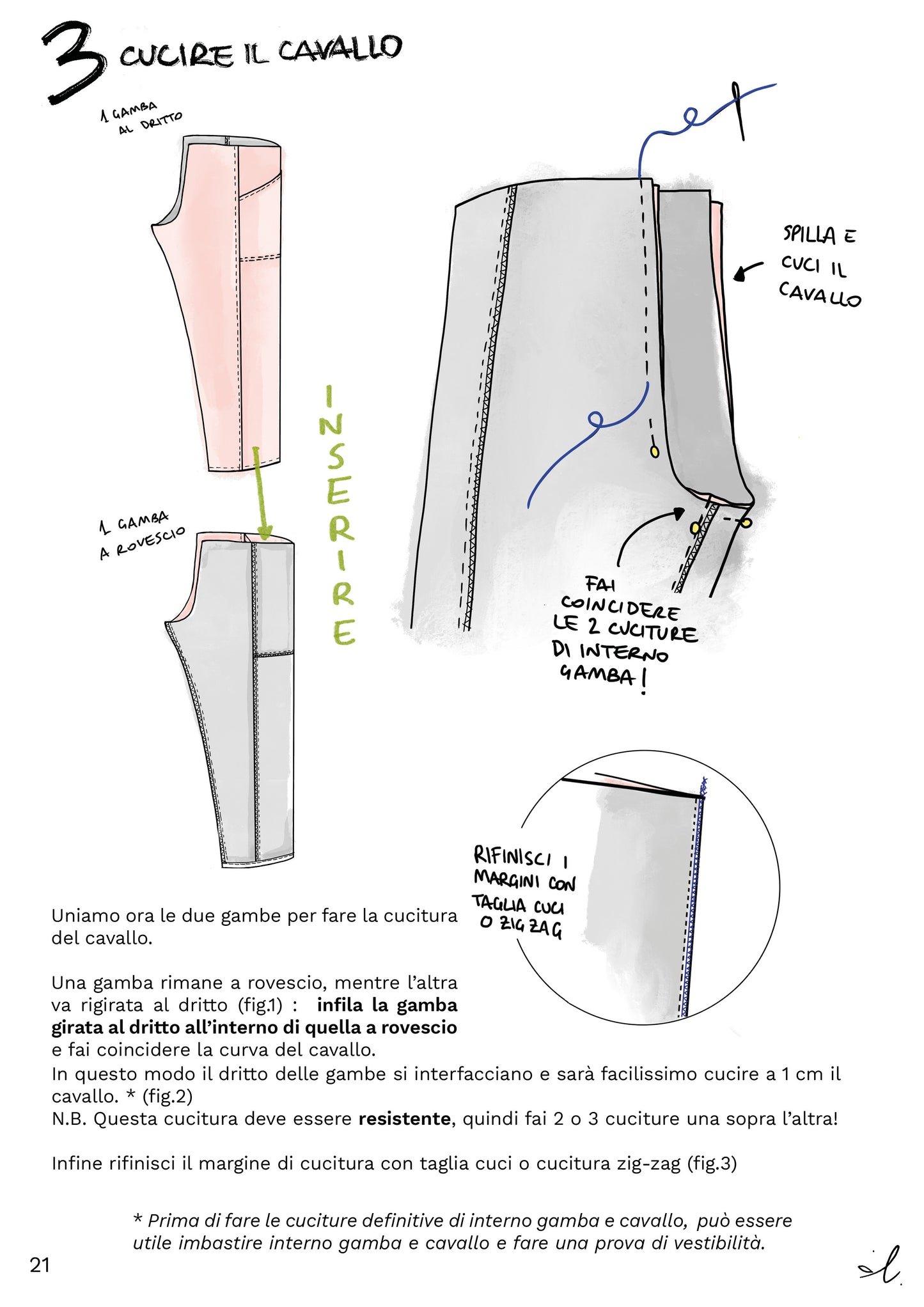 Pantalone Dafne: Cartamodello + tutorial illustrato