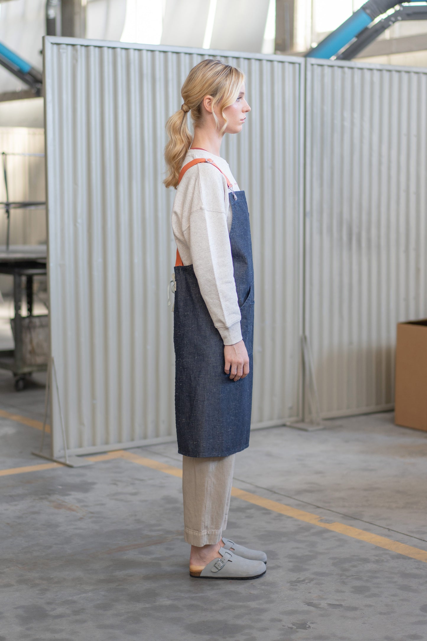 Grembiule Unisex - Jeans Cotone-Lino