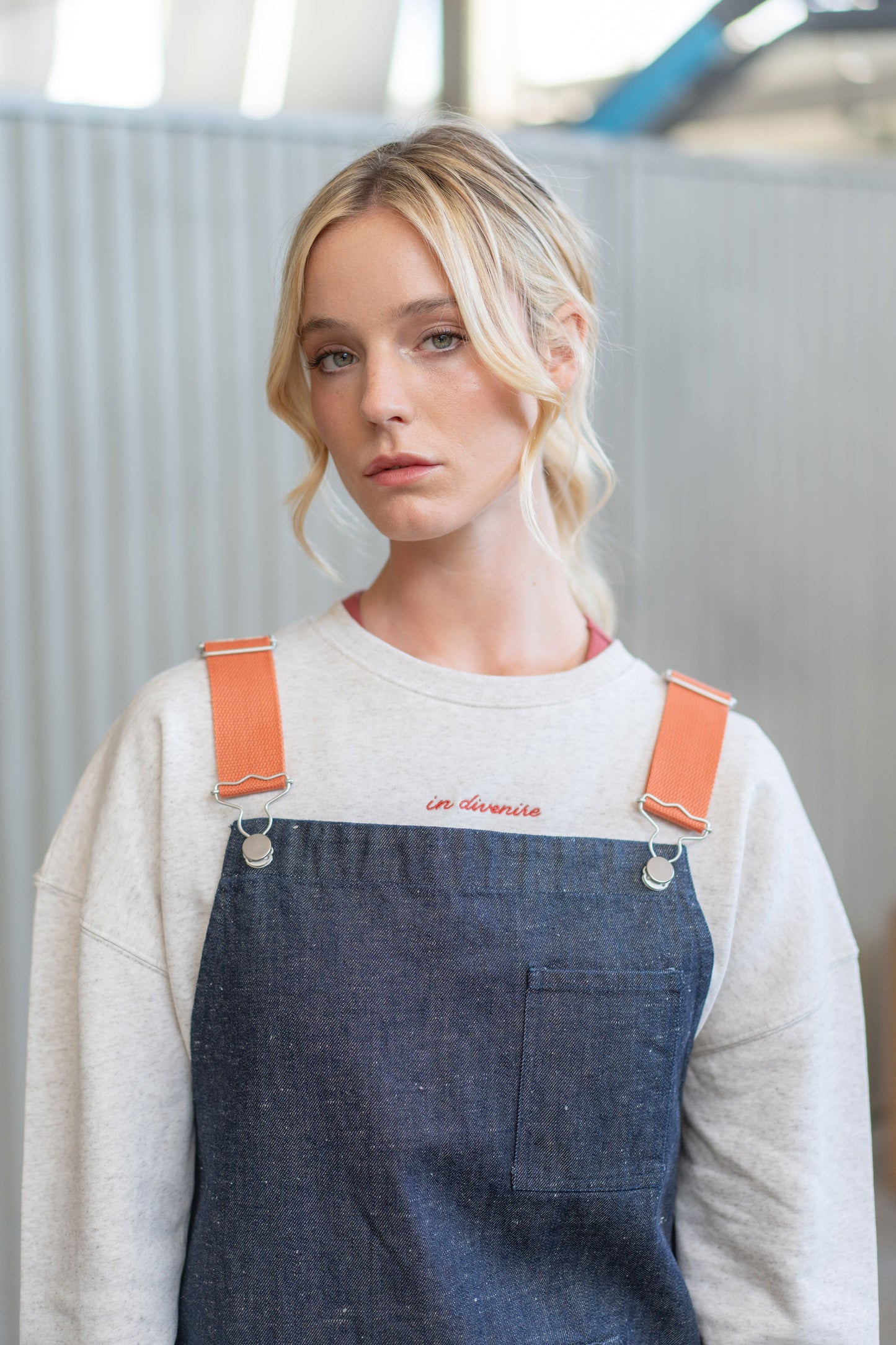 Grembiule Unisex - Jeans Cotone-Lino