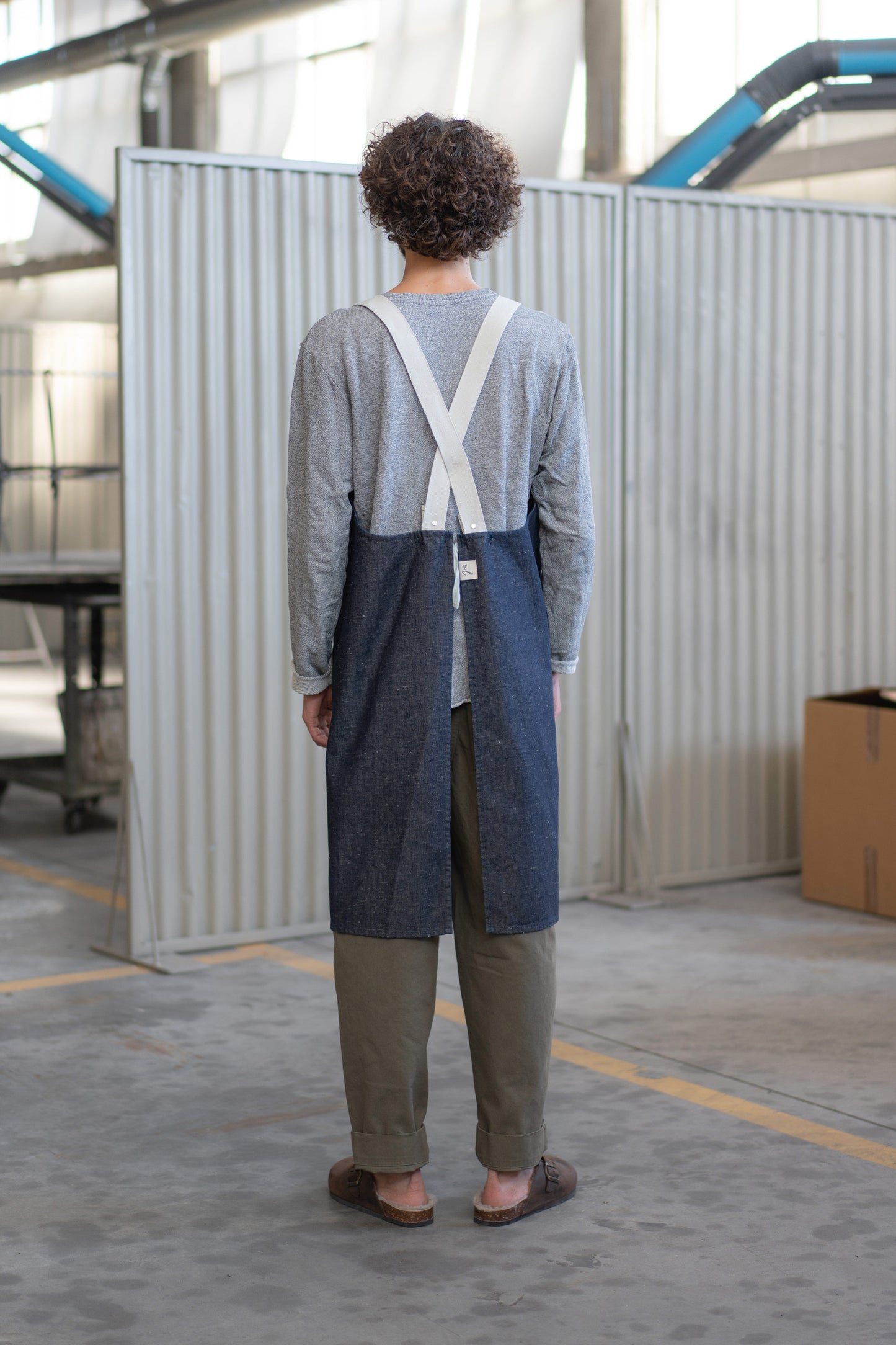 Grembiule Unisex - Jeans Cotone-Lino