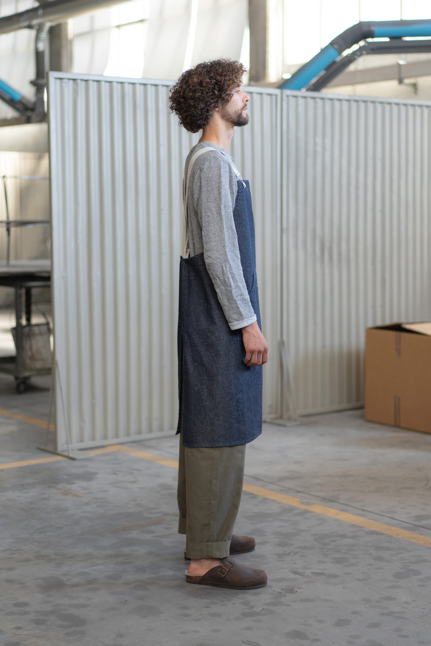 Grembiule Unisex - Jeans Cotone-Lino