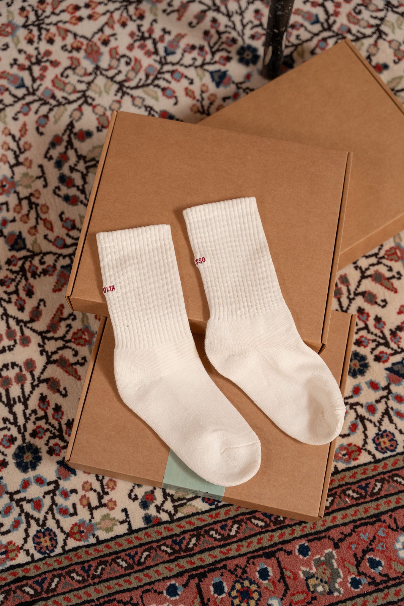 Calzini "Un passo alla volta" - bianco panna