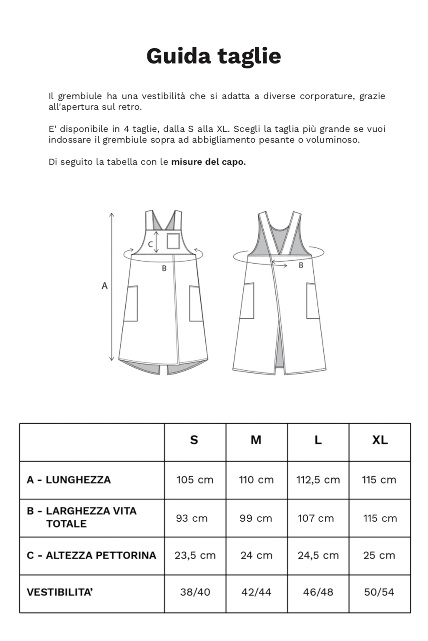 Grembiule Split-leg: Cartamodello + tutorial illustrato