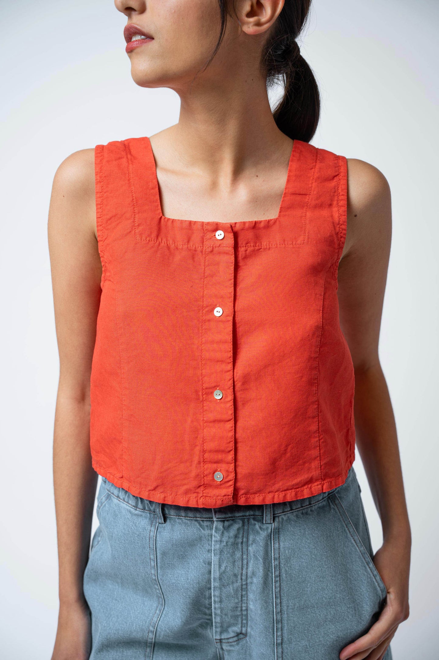 Top Yoko leggero rosso Papavero