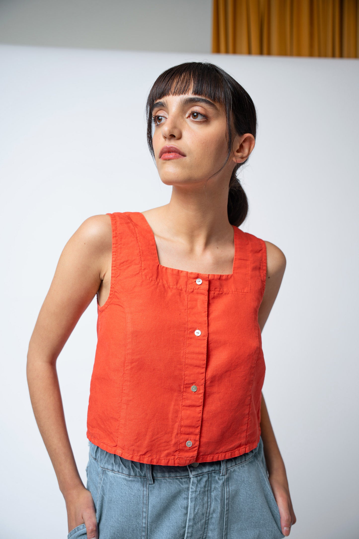 Top Yoko leggero rosso Papavero