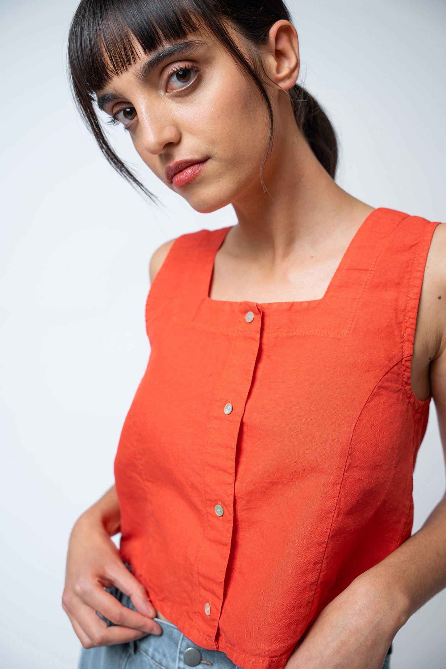Top Yoko leggero rosso Papavero