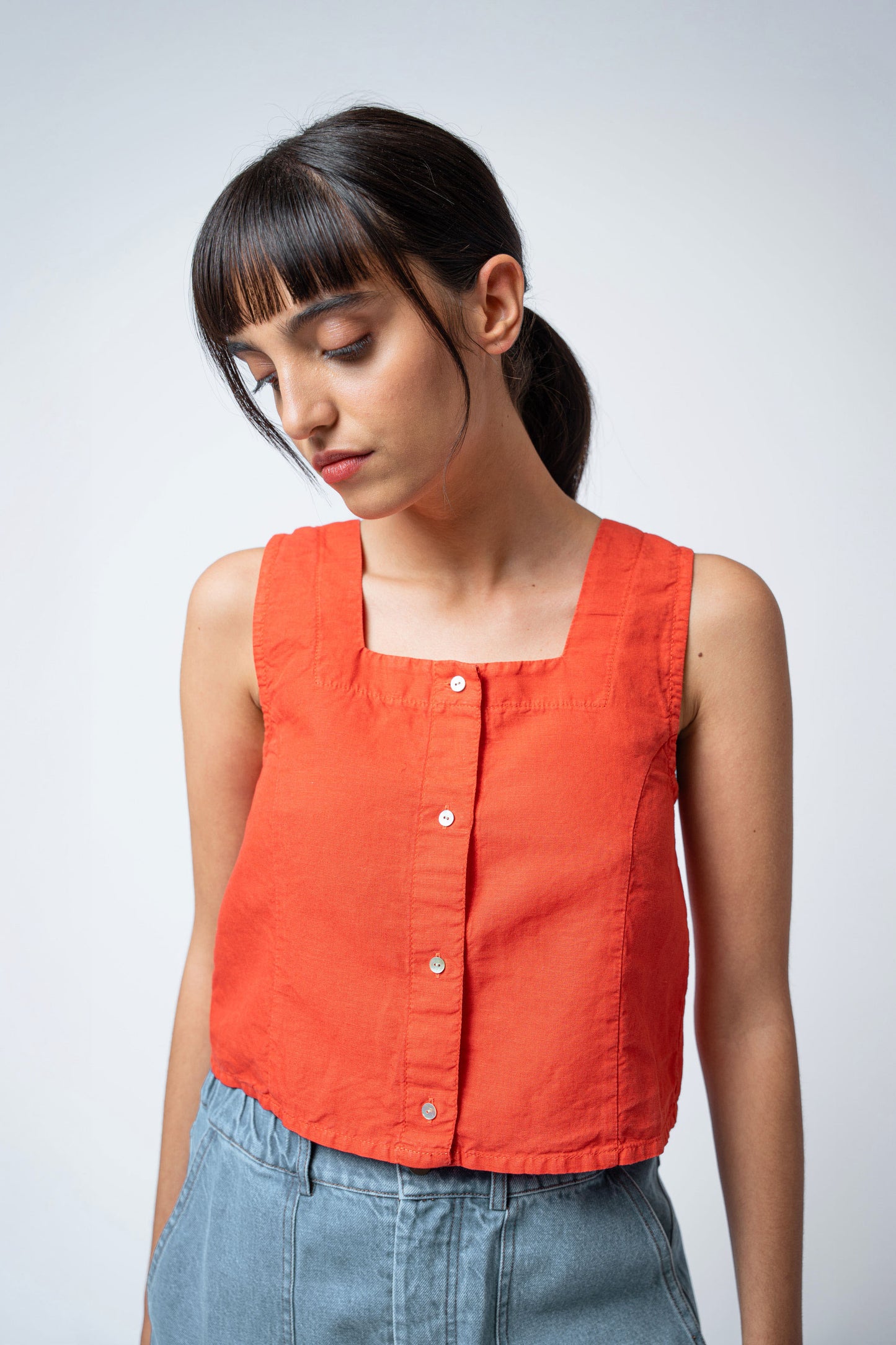 Top Yoko leggero rosso Papavero