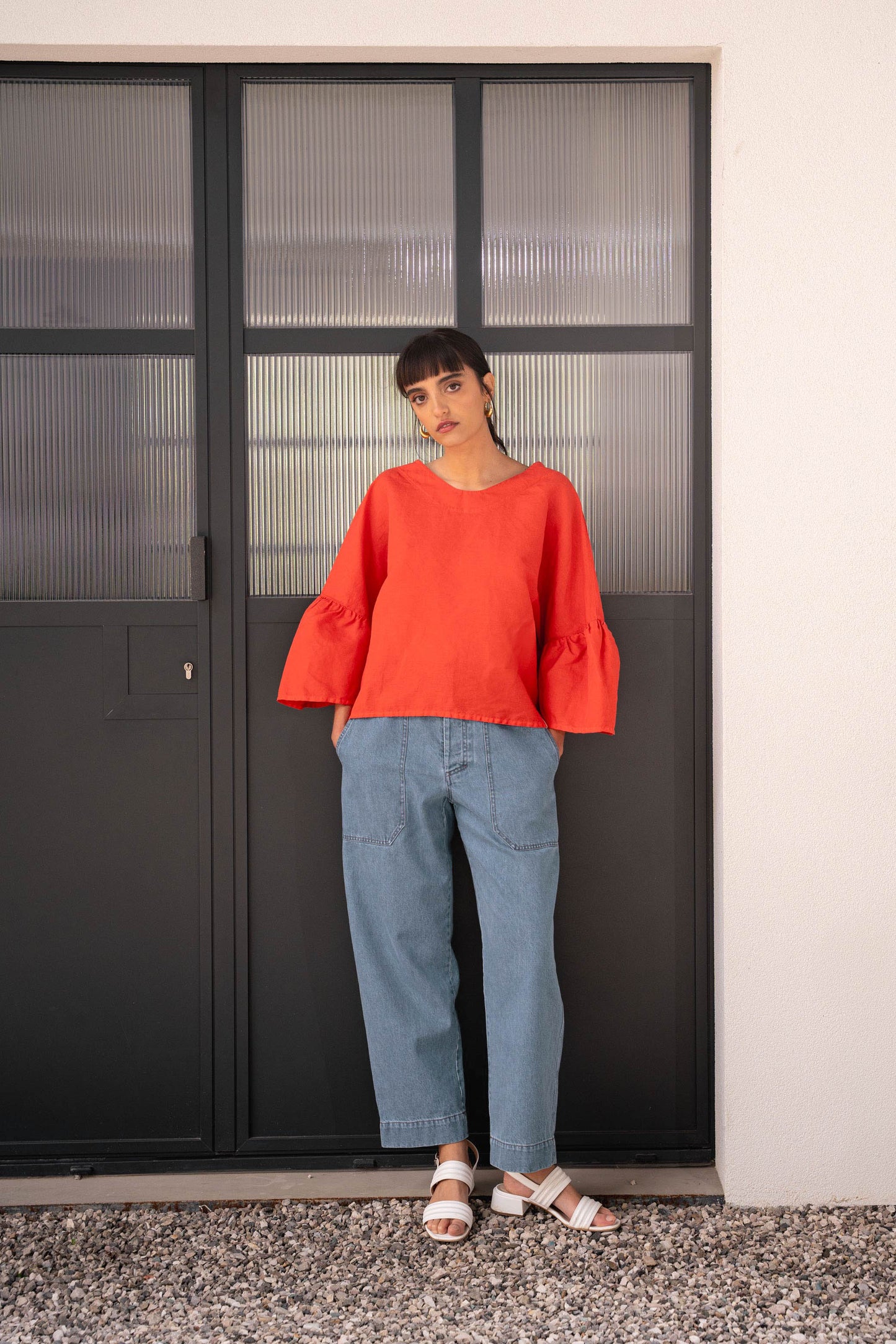 Blusa Bloom rosso Papavero