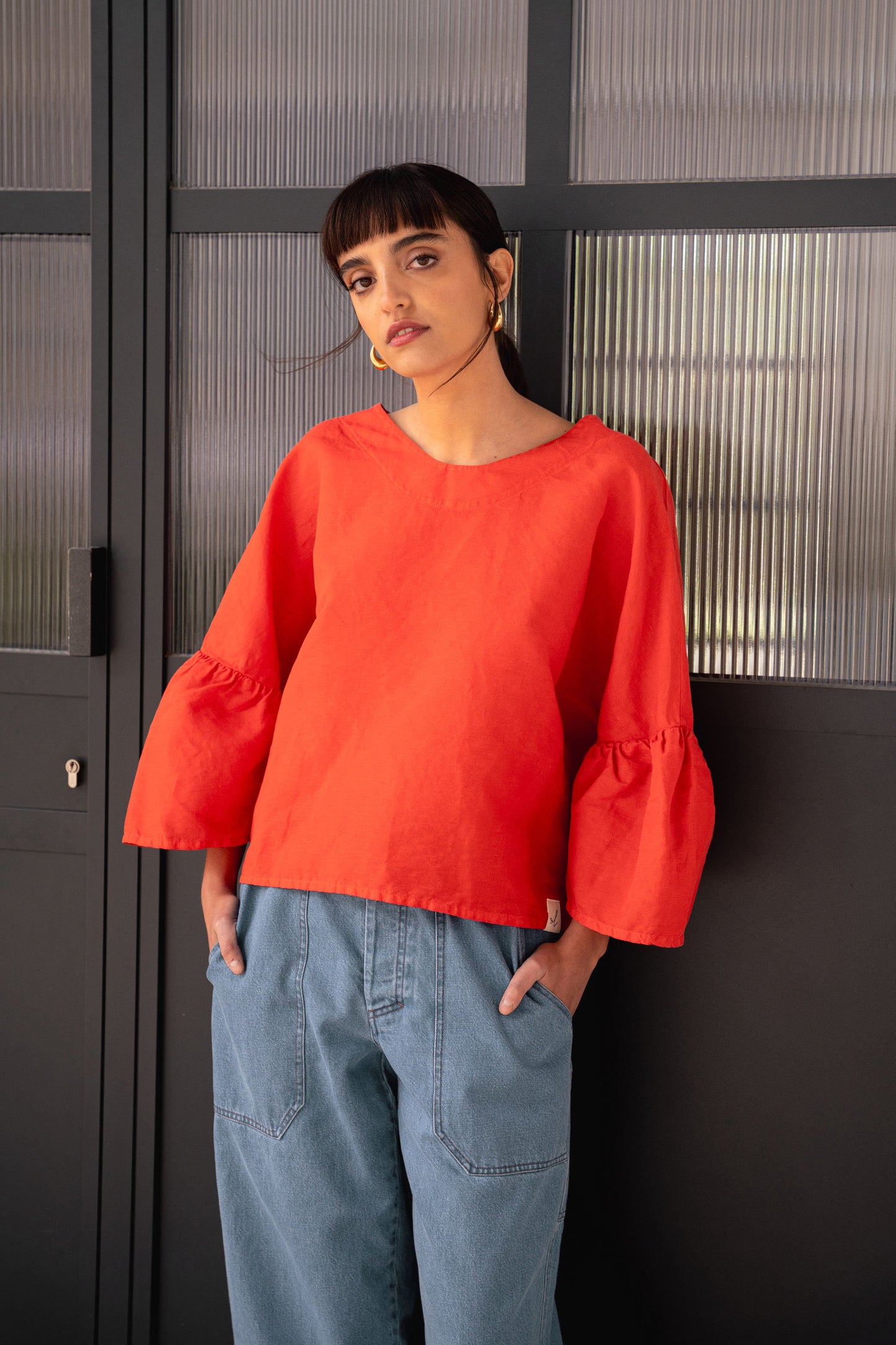 Blusa Bloom rosso Papavero