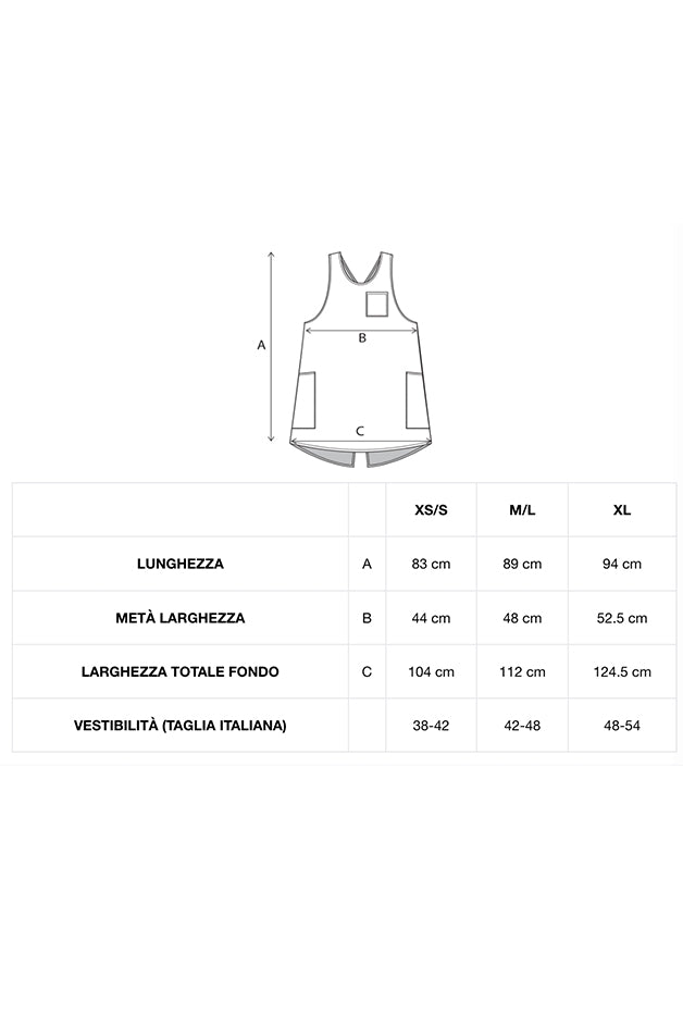 Grembiule/Vestito donna - Jeans Cotone-Canapa