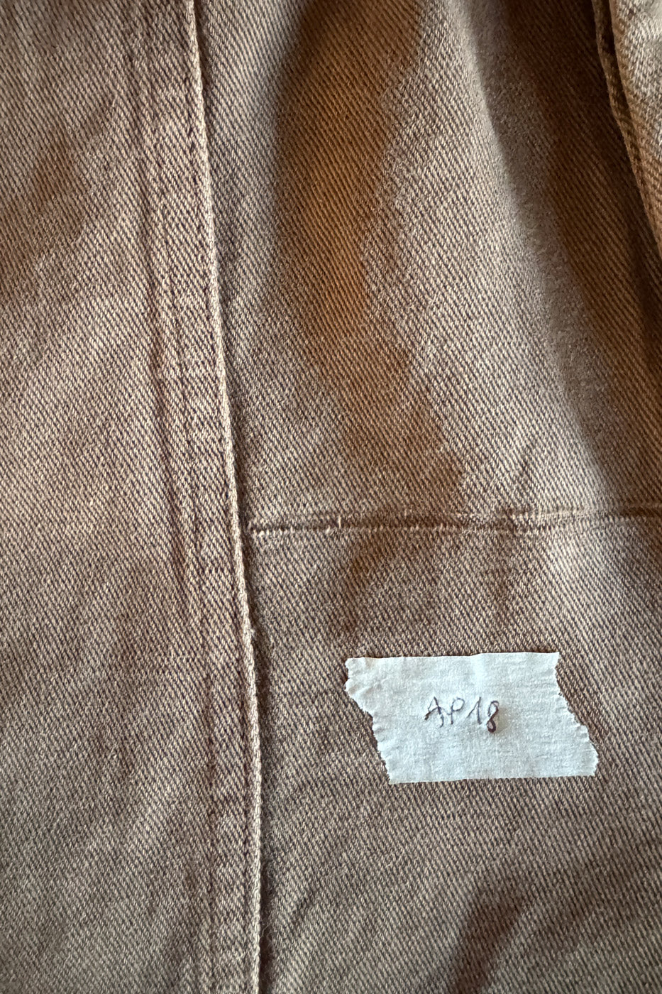 Apollo-Hose aus Hanf-Denim mit Gummizug in der Taille – Altbraun