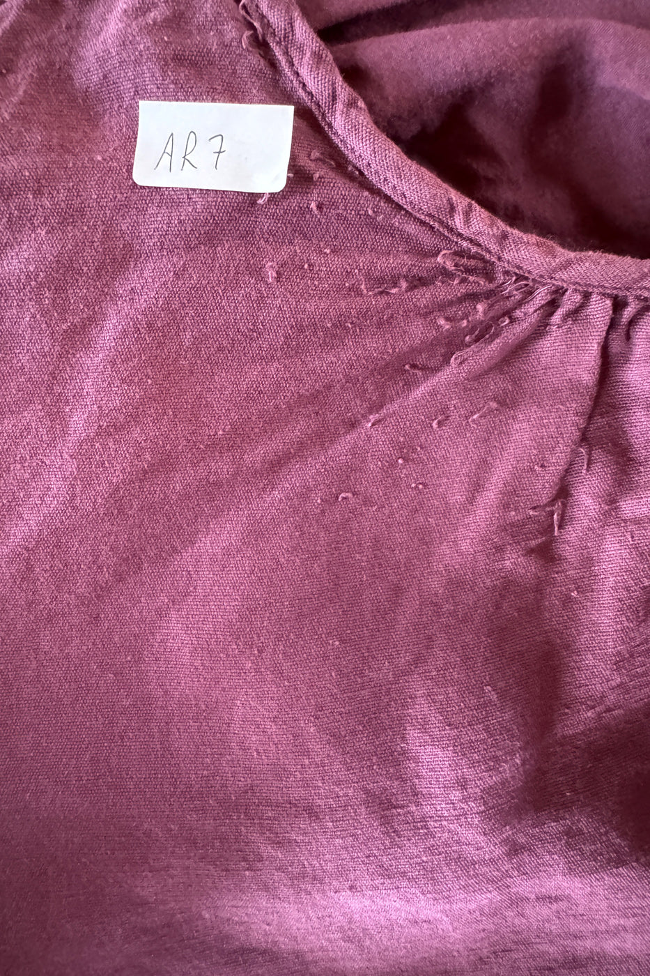 AR7 - Vestito Aria in canapa cotone Amaranto - Tg. S