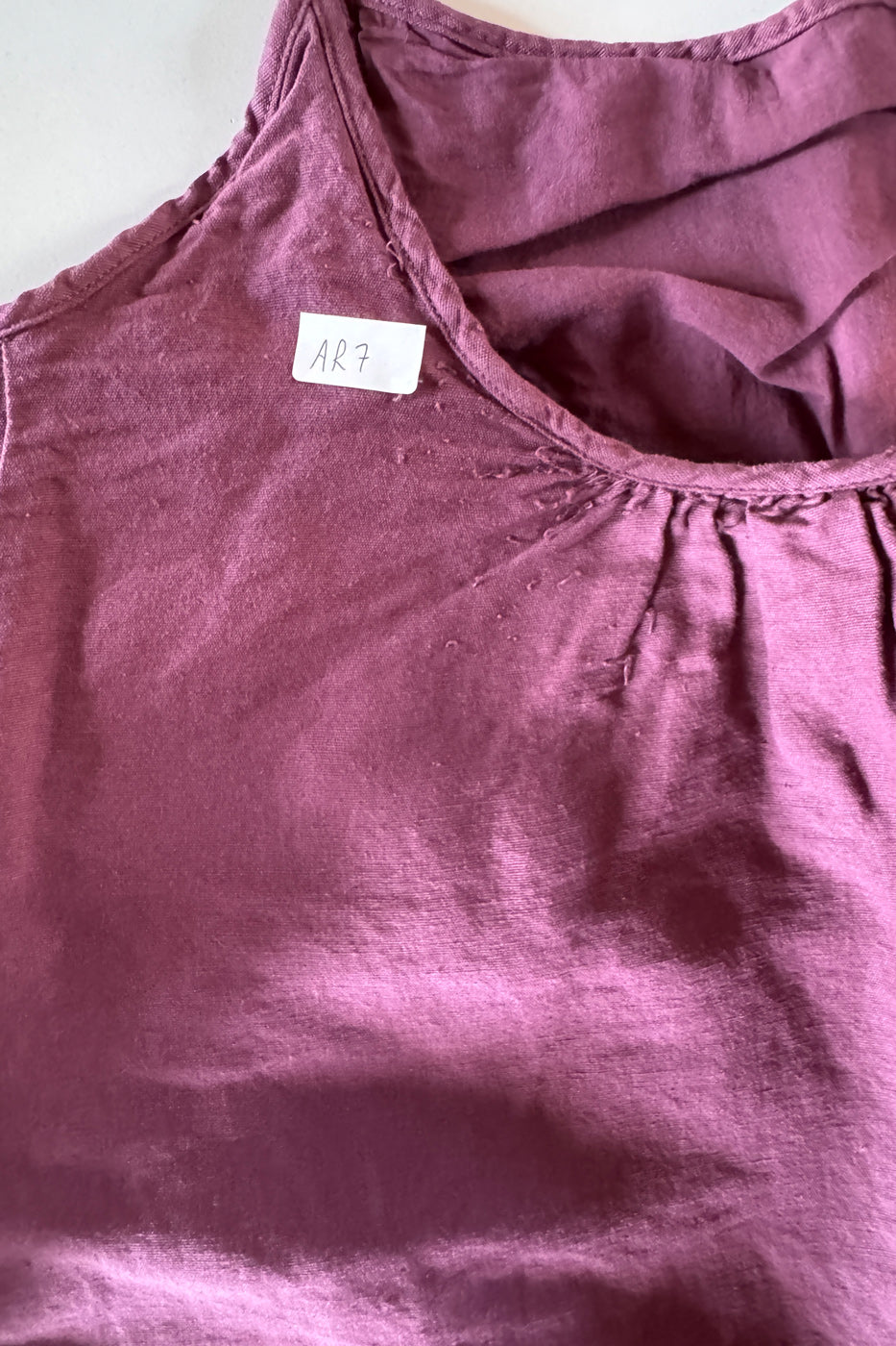 AR7 - Vestito Aria in canapa cotone Amaranto - Tg. S