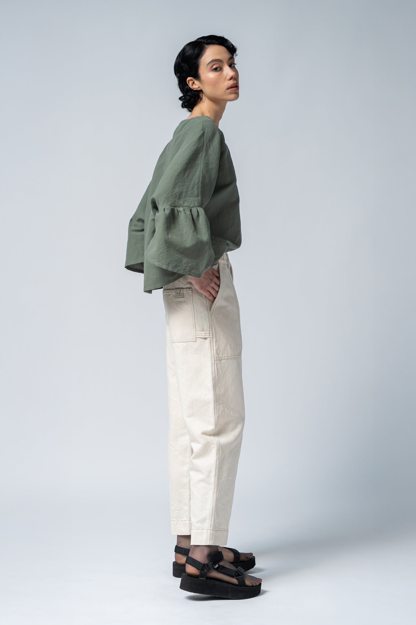 Blusa Bloom verde Salvia