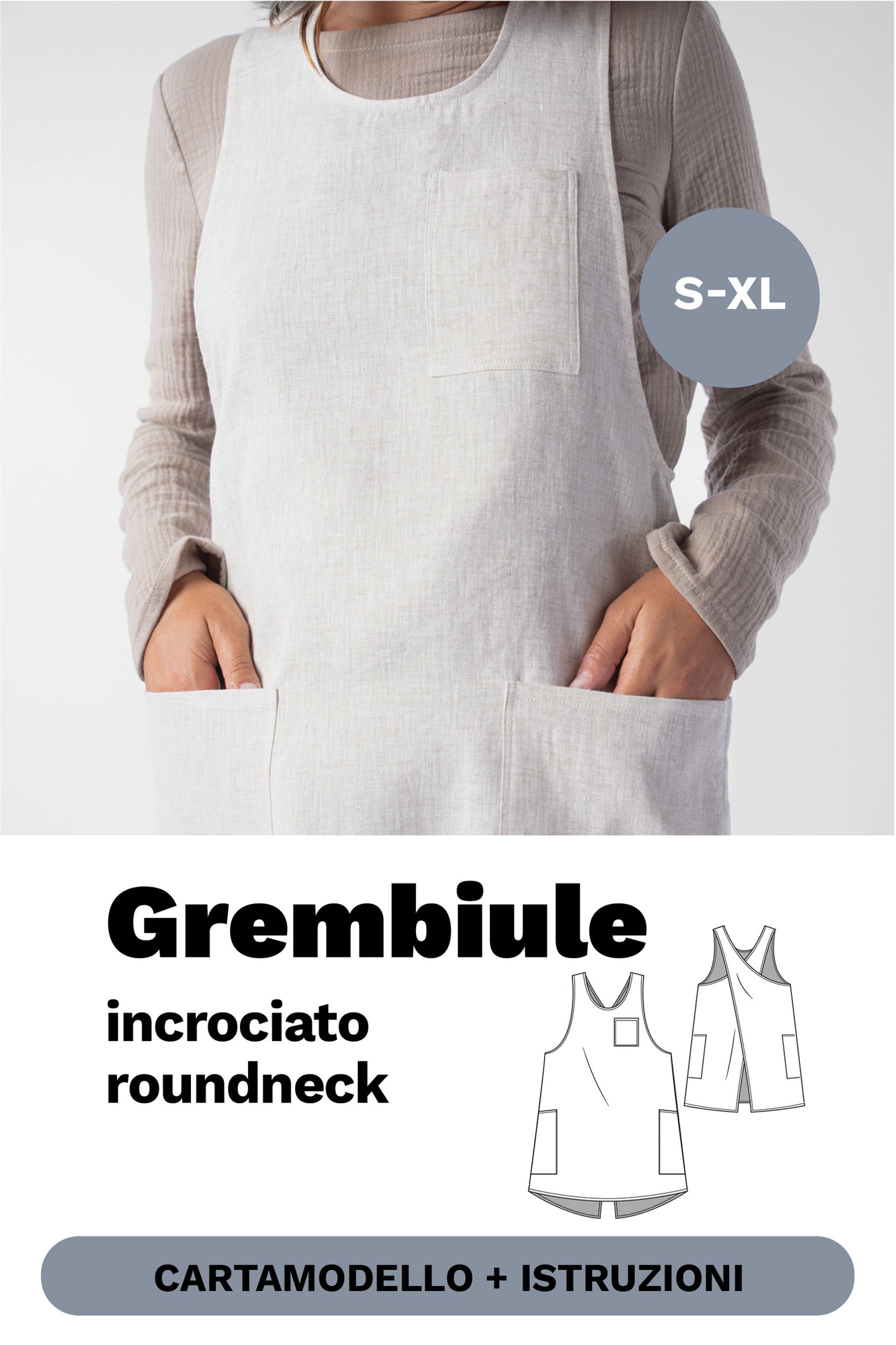 Grembiule Roundneck: Cartamodello + tutorial illustrato