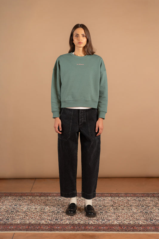 Sweatshirt „In divenire“ – Eukalyptusgrün