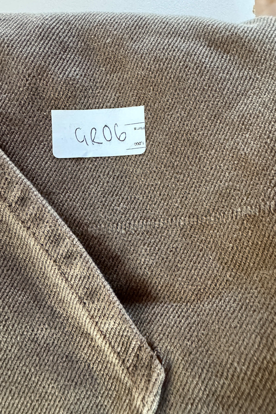 Unisex-Schürze aus Hanf-Denim – Braun Old