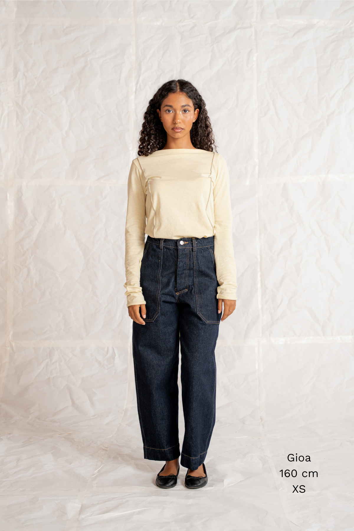 Jeans Apollo in cotone biologico con elastico in vita - Blu Indaco