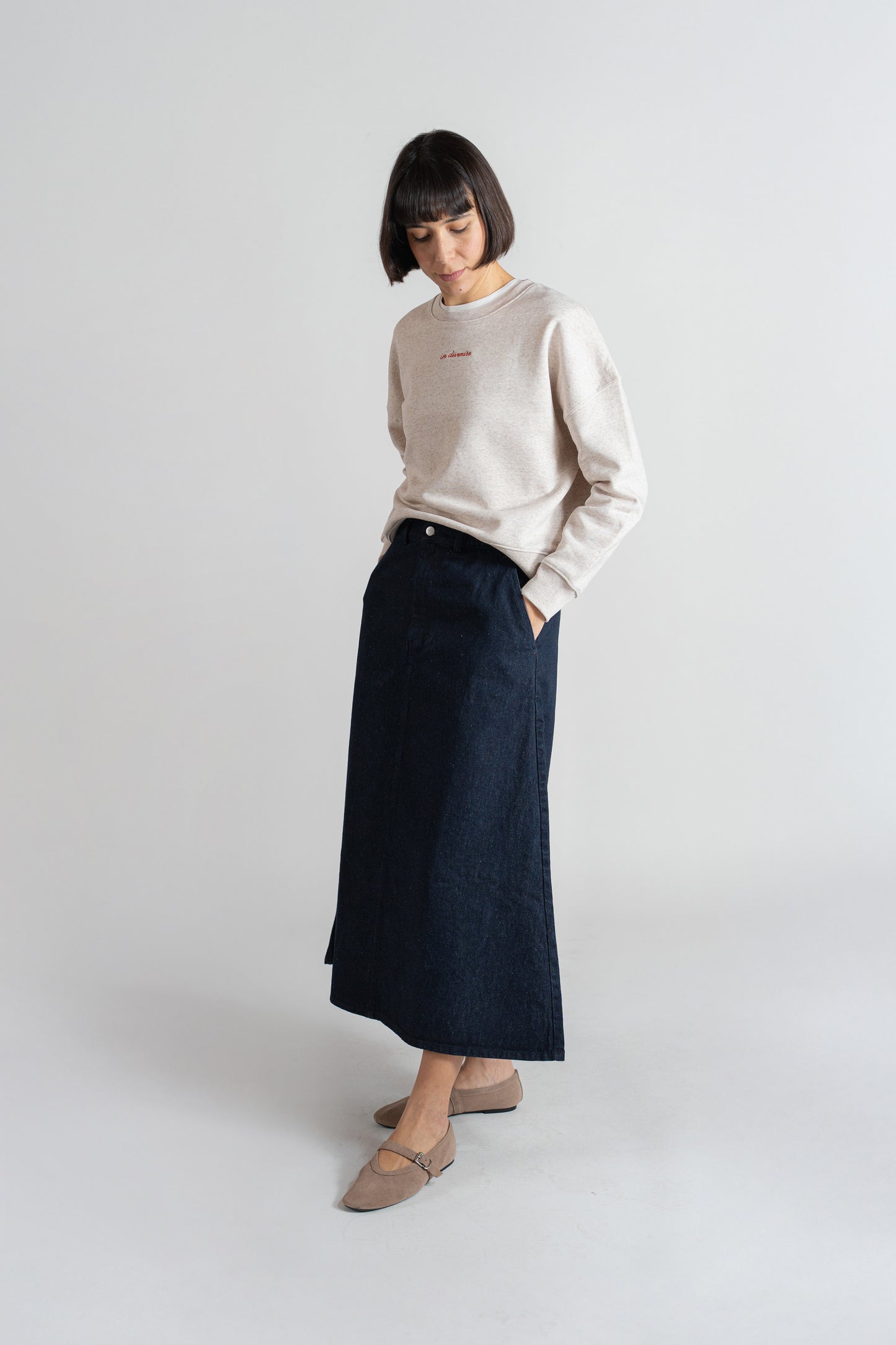 Gonna Jeans Lia - Blu Indaco