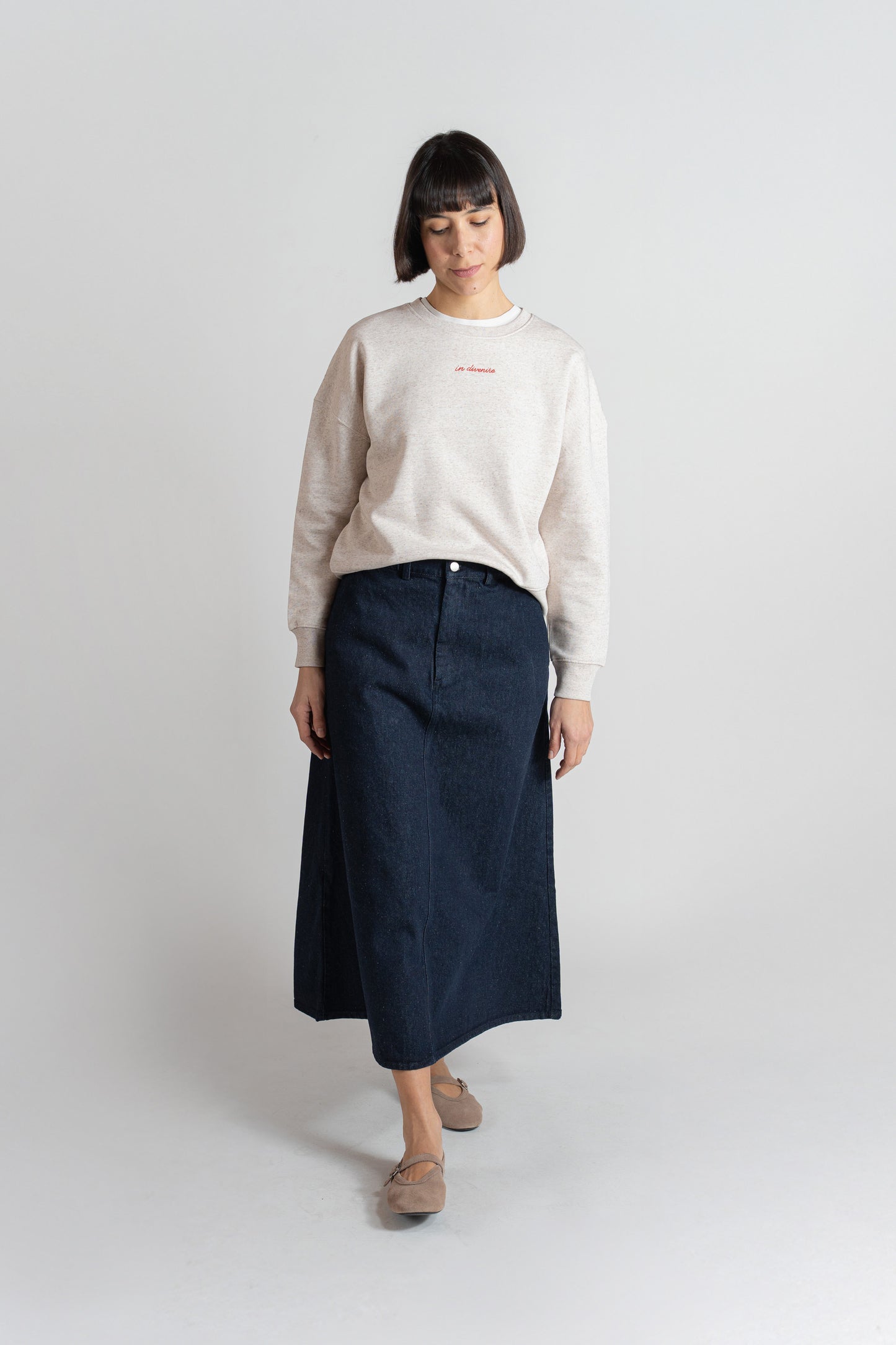 Gonna Jeans Lia - Blu Indaco