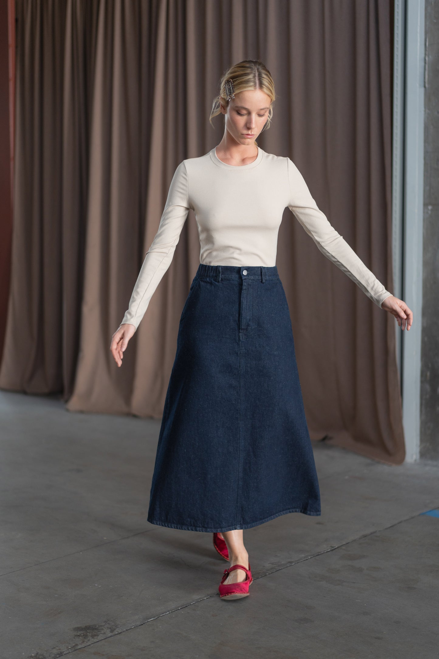 Gonna Jeans Lia - Blu Indaco