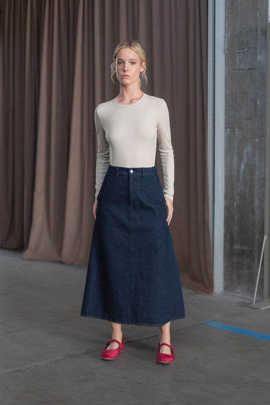 Gonna Jeans Lia - Blu Indaco