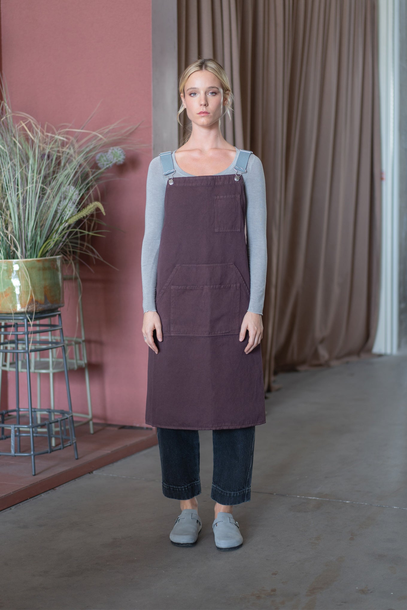 Grembiule Unisex - denim di Canapa Vinaccia