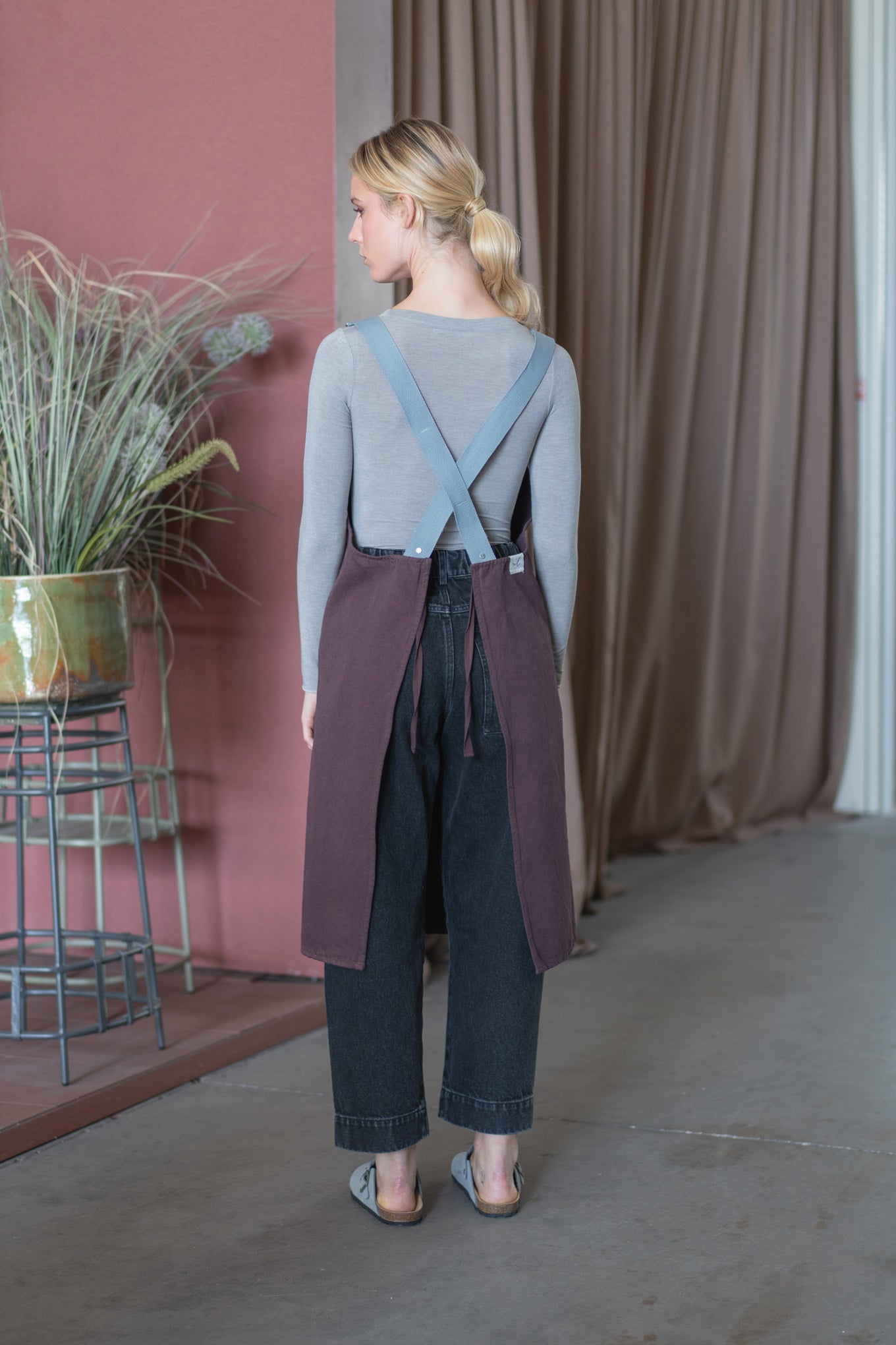 Grembiule Unisex - denim di Canapa Vinaccia