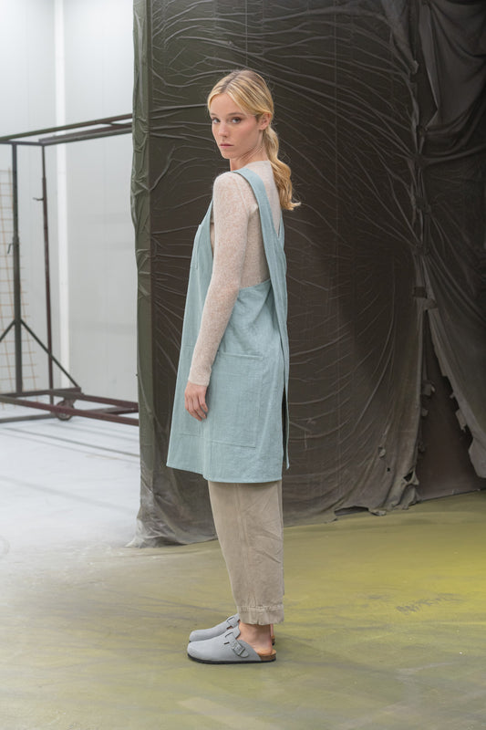 Schürze/Kleid für Damen – Aquagrün