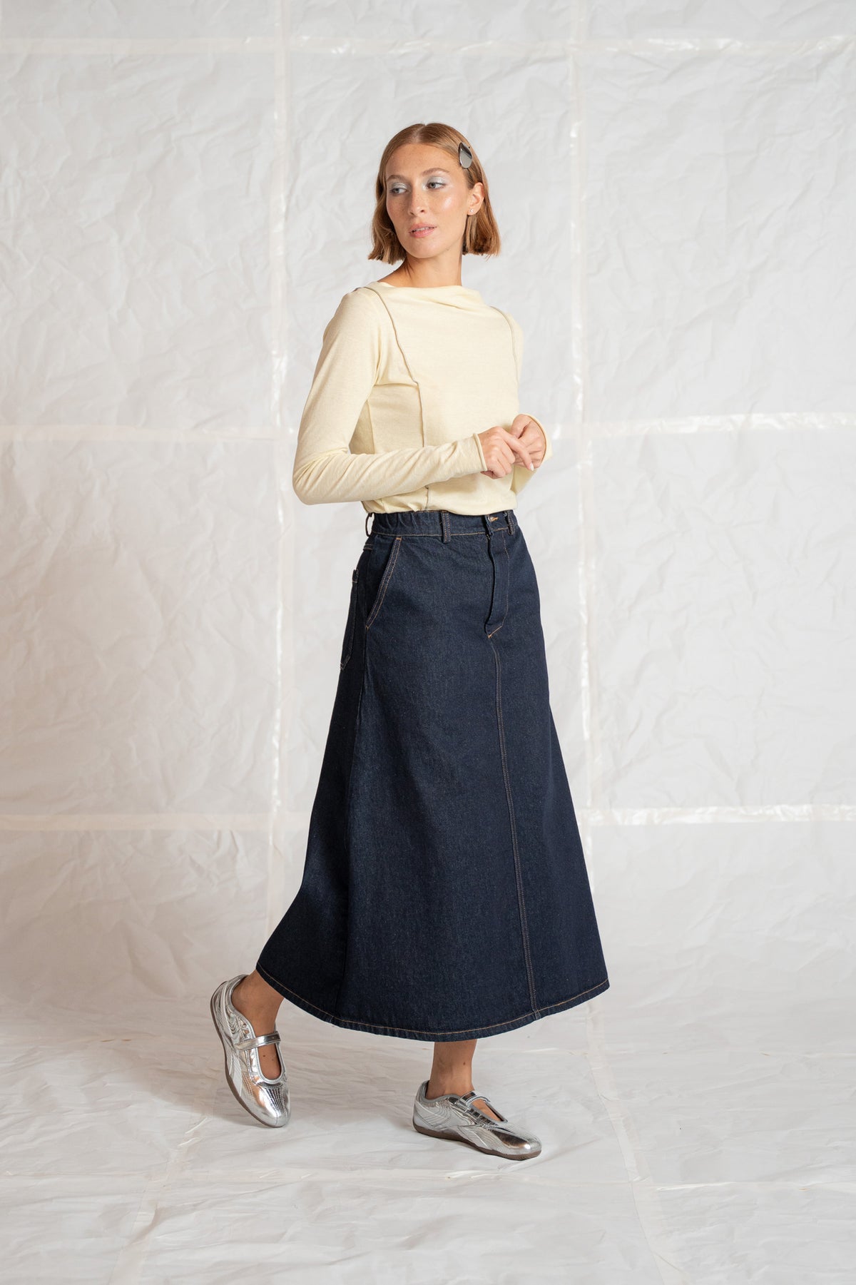 Gonna Jeans Lia - Blu Indaco
