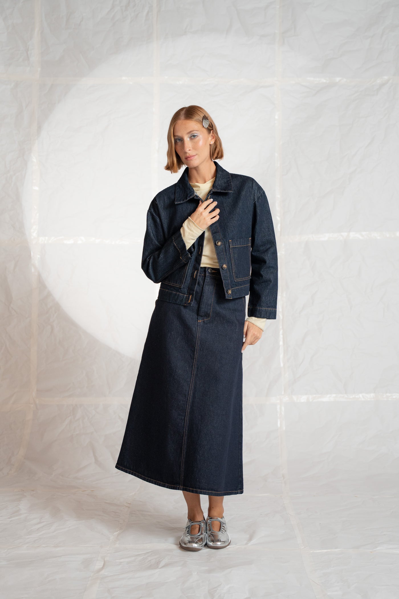 Gonna Jeans Lia - Blu Indaco