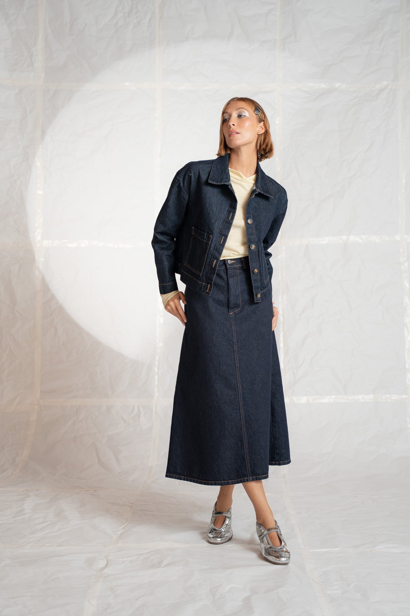 Gonna Jeans Lia - Blu Indaco