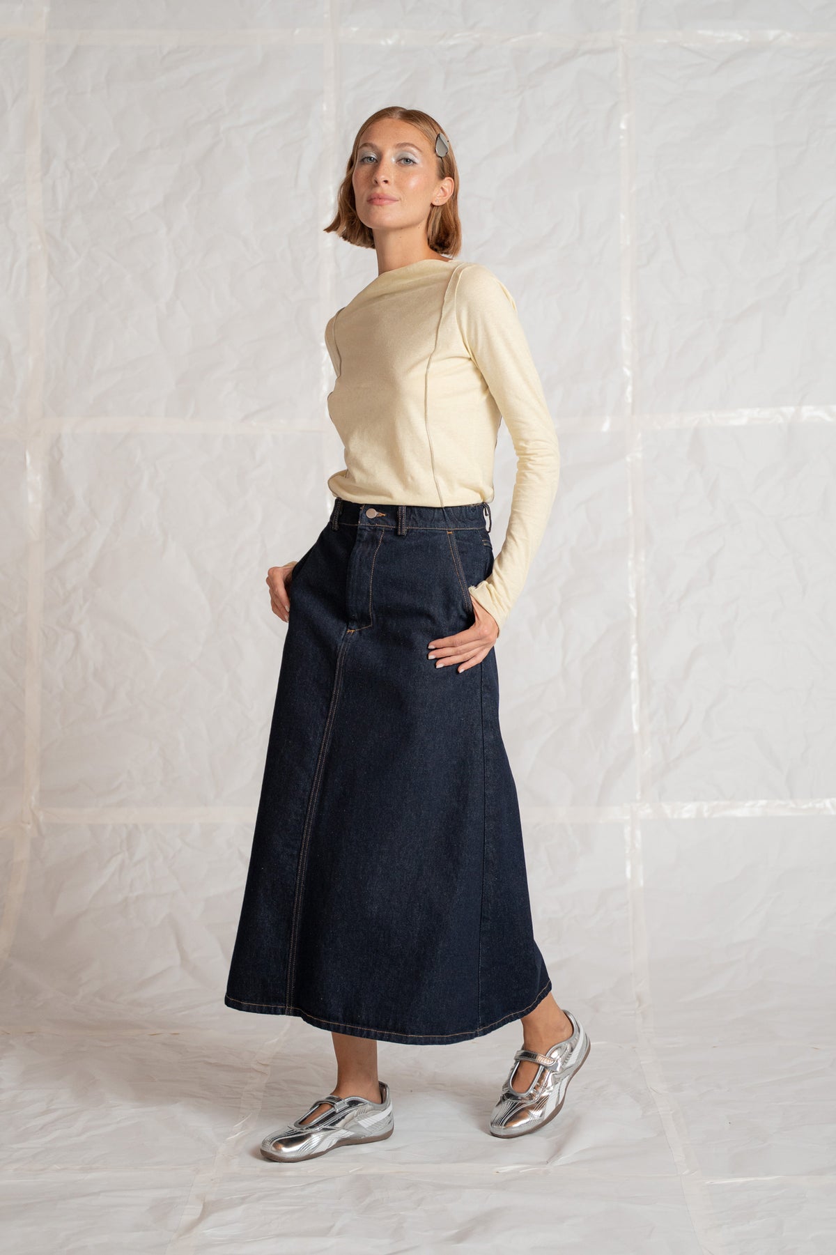 Gonna Jeans Lia - Blu Indaco