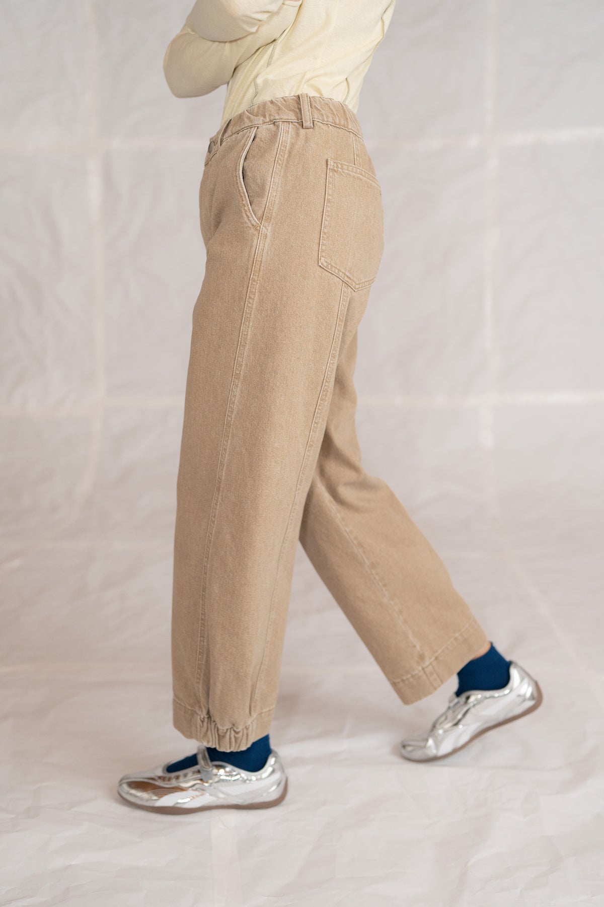 Selene jeans in cotton with elastic waist - Duna stonewashed