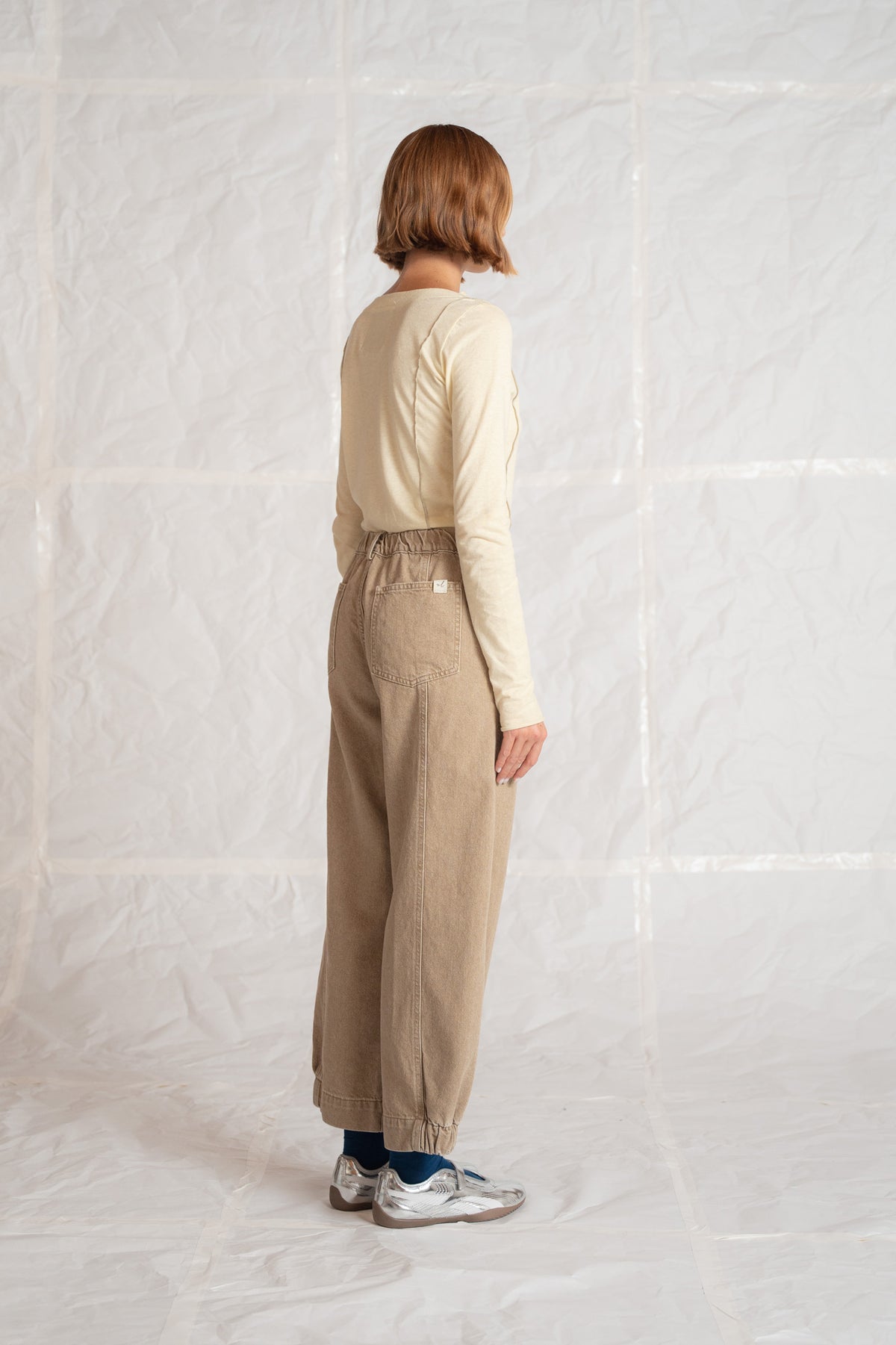Selene jeans in cotton with elastic waist - Duna stonewashed