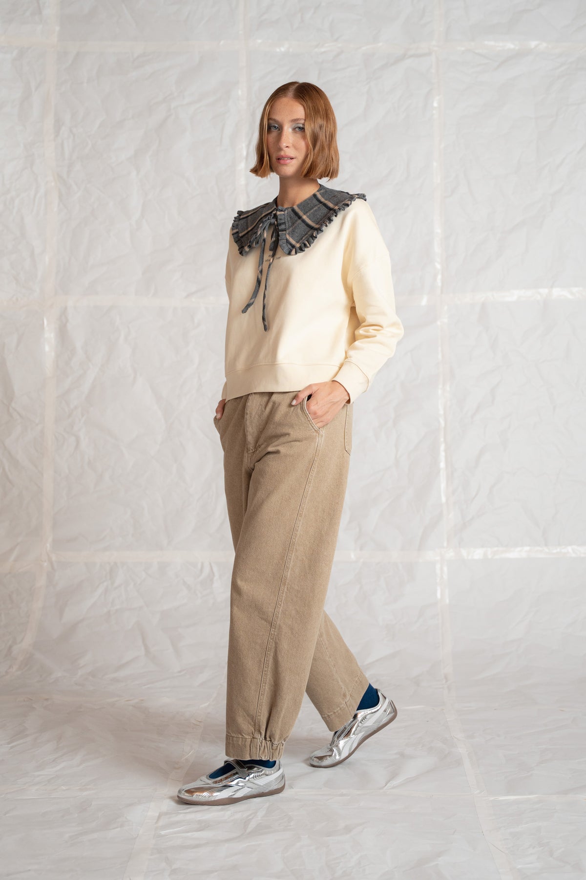 Selene jeans in cotton with elastic waist - Duna stonewashed