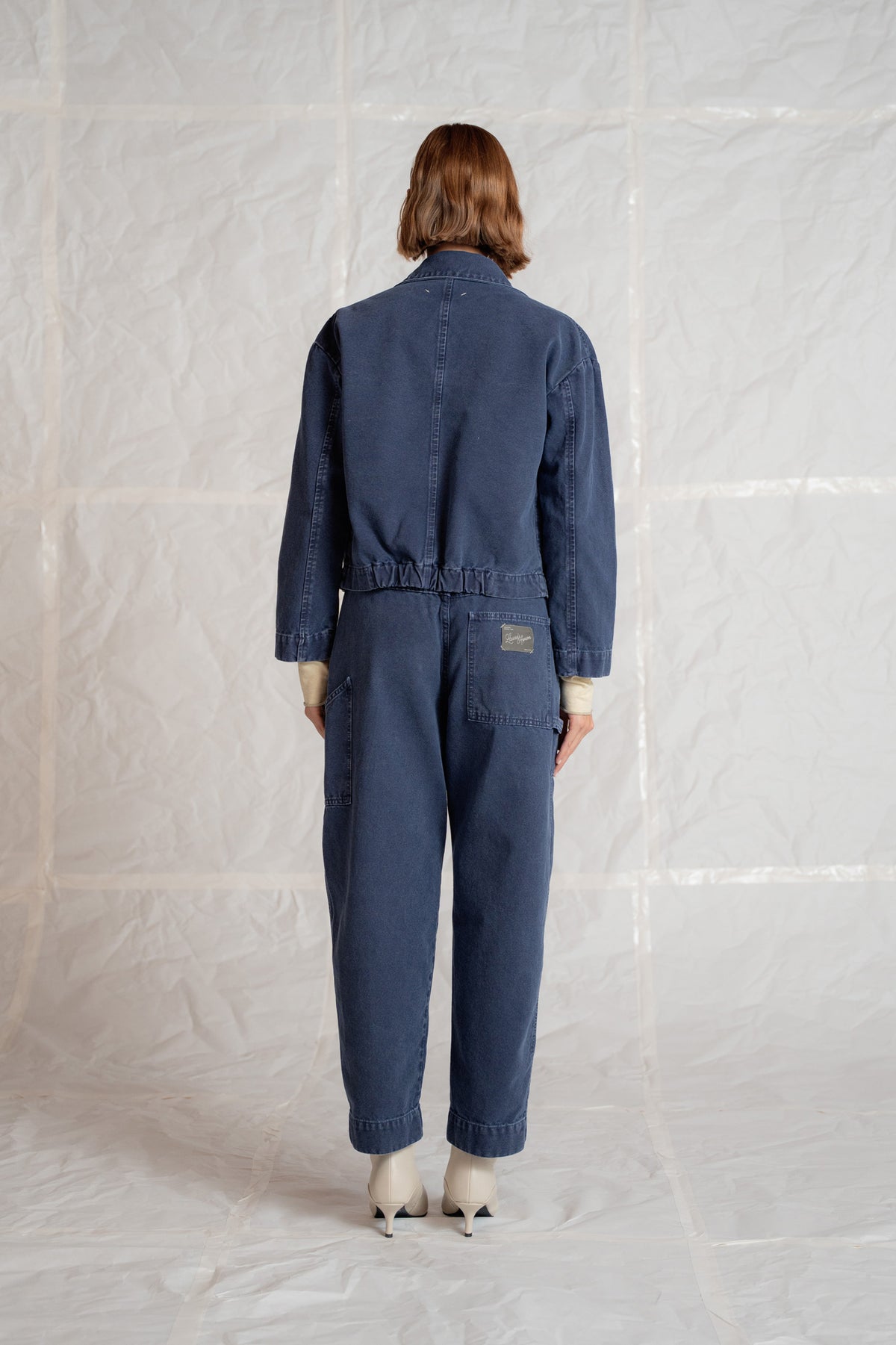 Giacca GA01 in cotone - Blu Old washed
