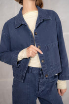 Giacca GA01 in cotone - Blu Old washed