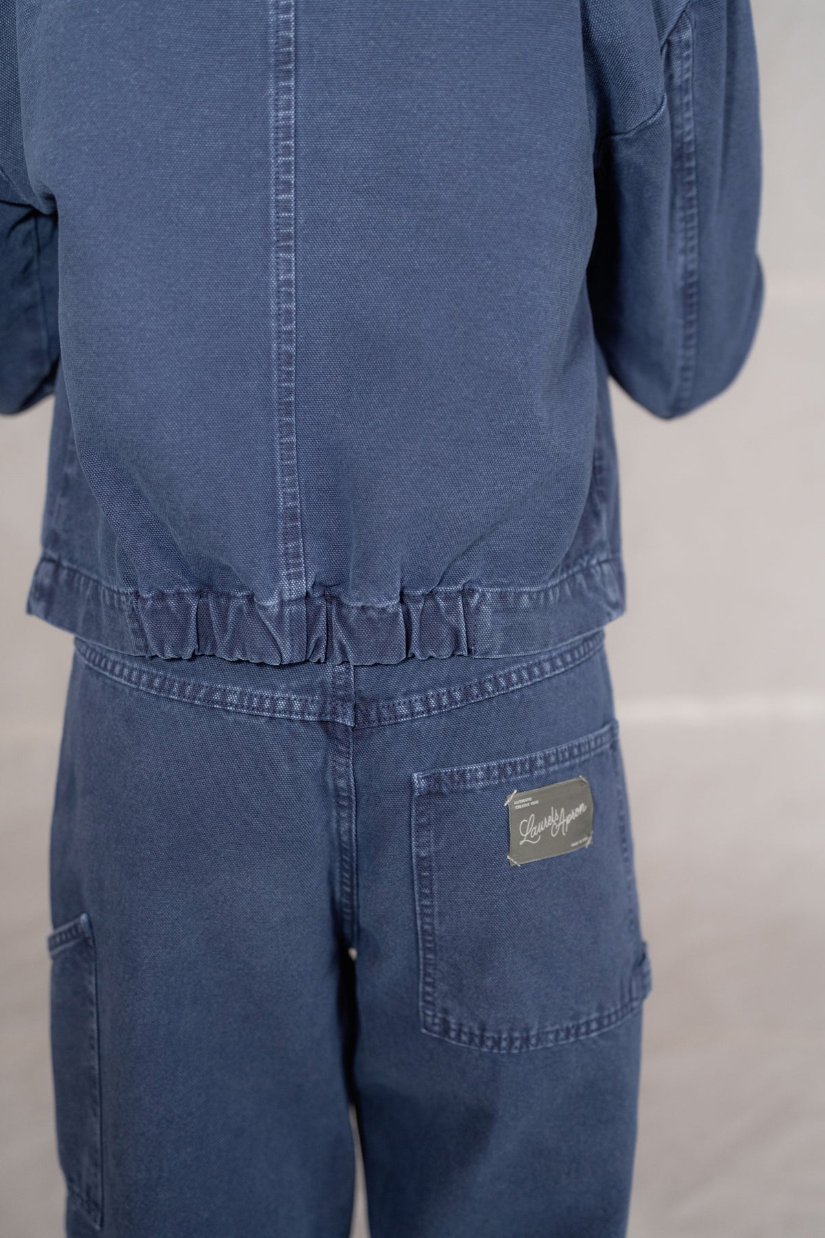 Pantaloni Apollo in cotone con elastico in vita - Blu lavoro Old