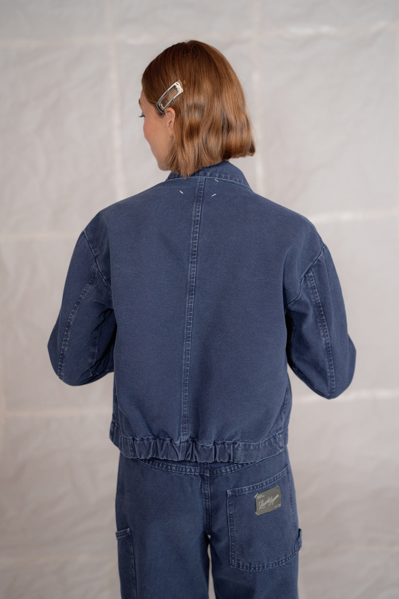 Giacca GA01 in cotone - Blu Old washed