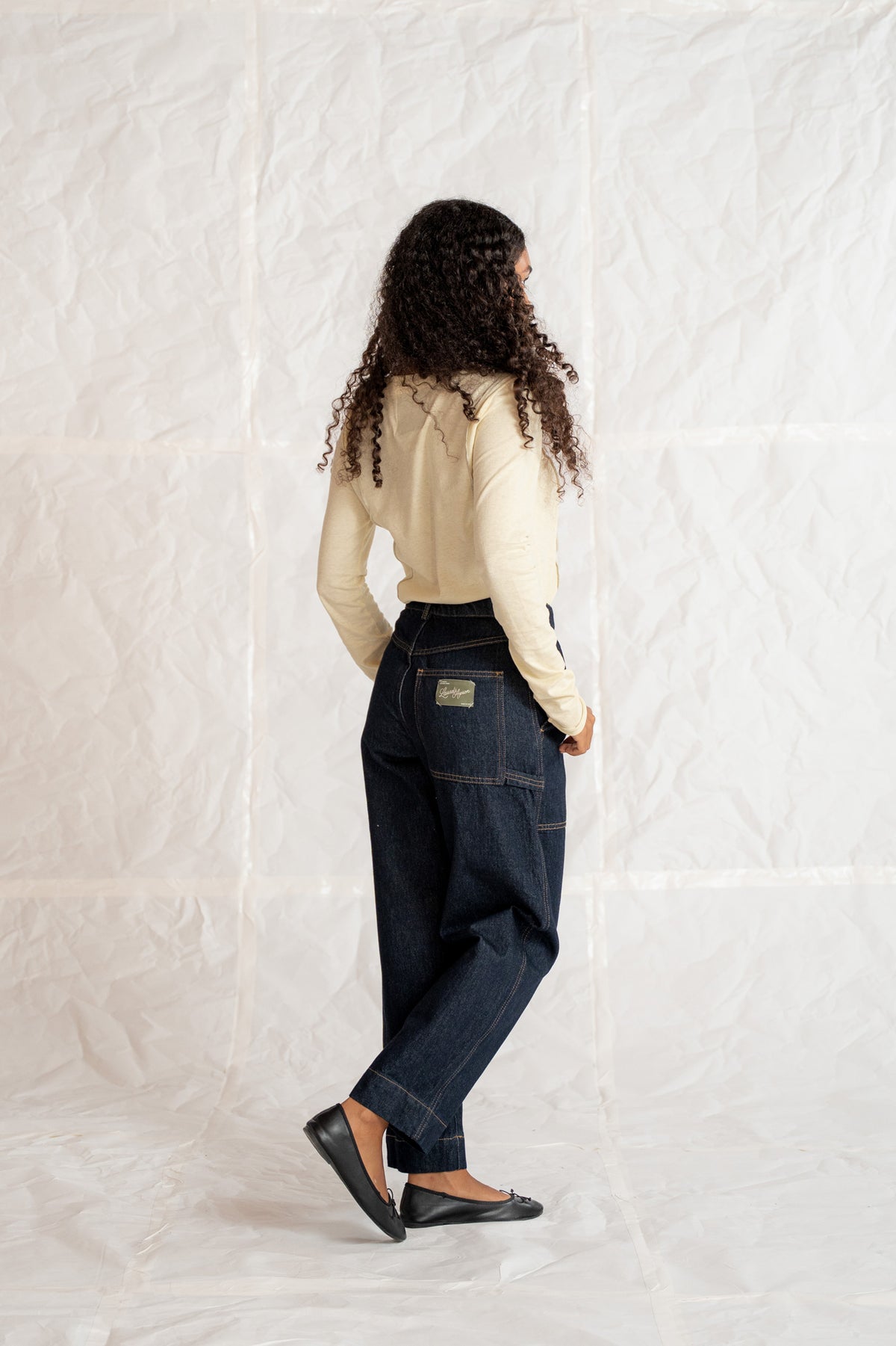 Jeans Apollo in cotone biologico con elastico in vita - Blu Indaco